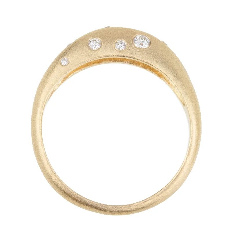 contemporary rings for women-Jasmine Diamond Dome Ring