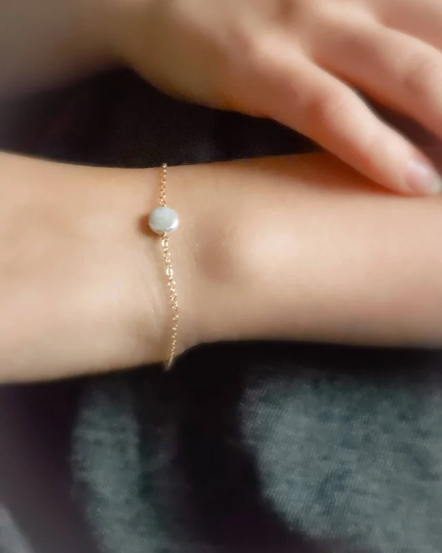 infinity bracelets for women-Dainty Pearl Bracelet