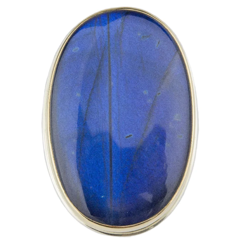 blue sapphire rings for women-Large Labradorite Ring