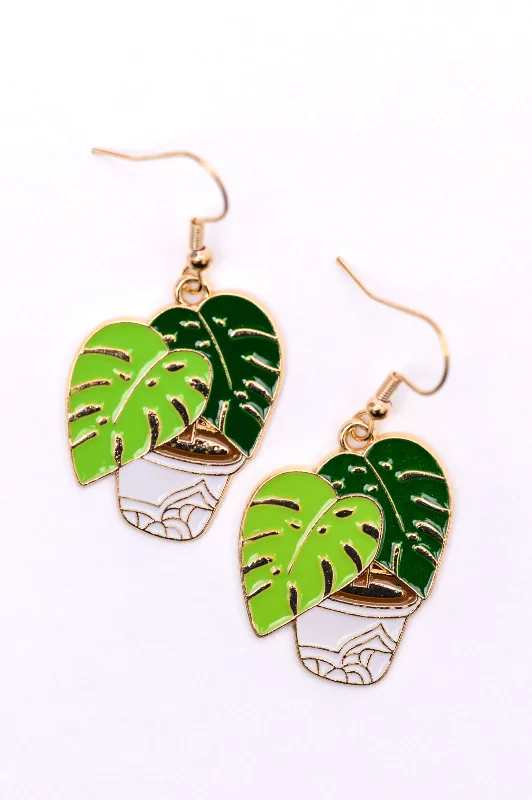 elegant stud earrings for women-Plant Lover Potted Plant Earrings