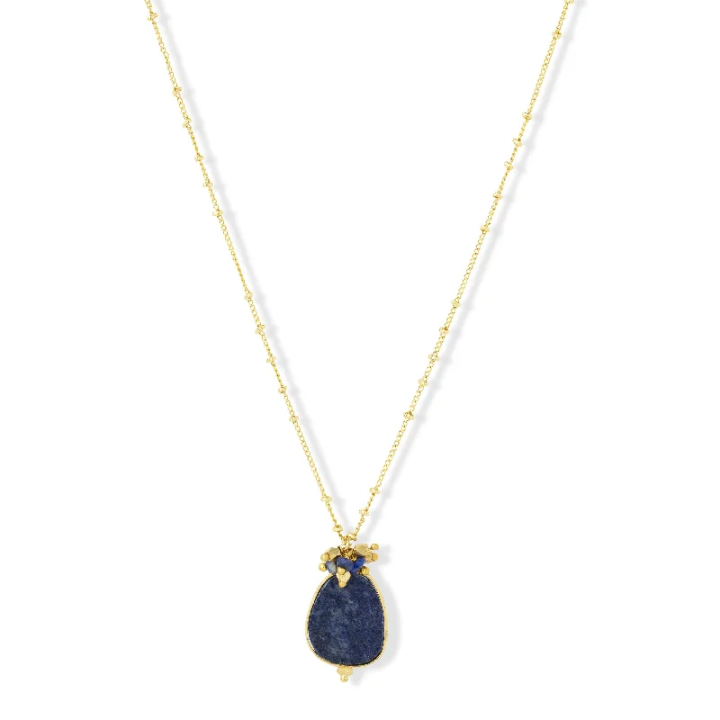 minimalist necklaces for women-Willow Lapis Lazuli Necklace