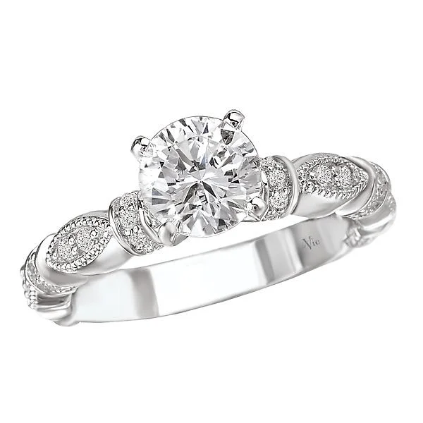 oval-cut engagement rings-Peg Head Semi-Mount Diamond Ring