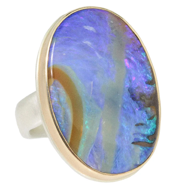 designer rings for women-Boulder Opal Ring