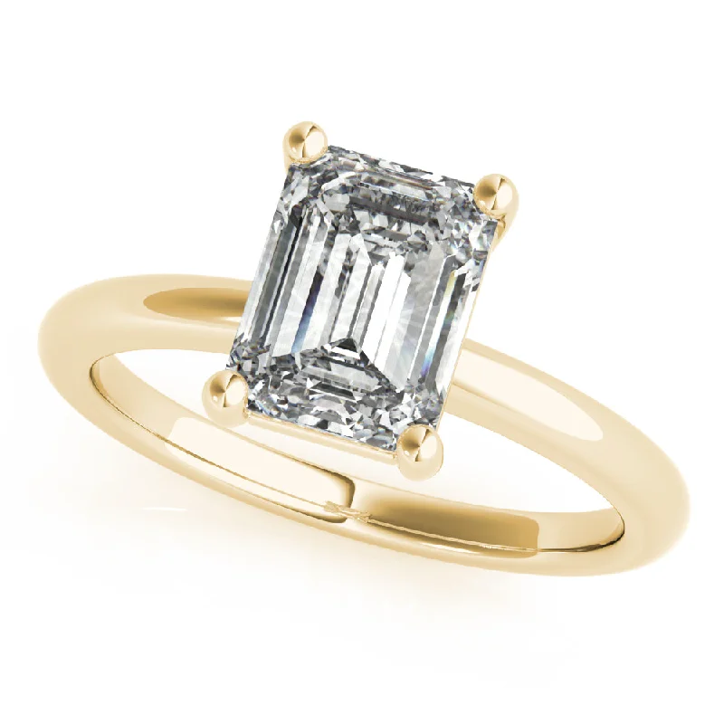 affordable engagement rings for women-Courtney Emerald Diamond Engagement Ring Setting