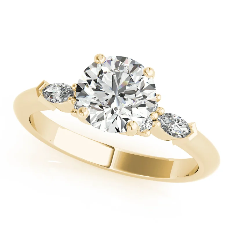 wedding engagement rings-Willow Round Diamond Engagement Ring Setting