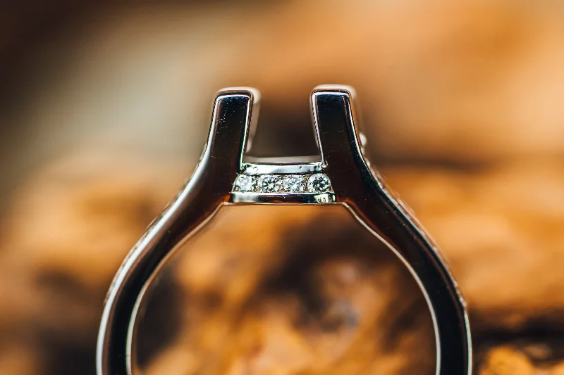 affordable luxury engagement rings-14k White Gold Diamond Mounting