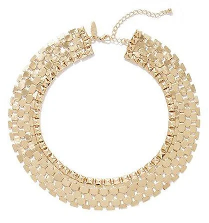 affordable necklaces for women-Chloe Shine Collar Necklace- Gold