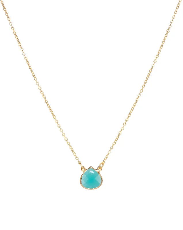 chunky necklaces for women-Cosmos Necklace Aqua Chalcedony