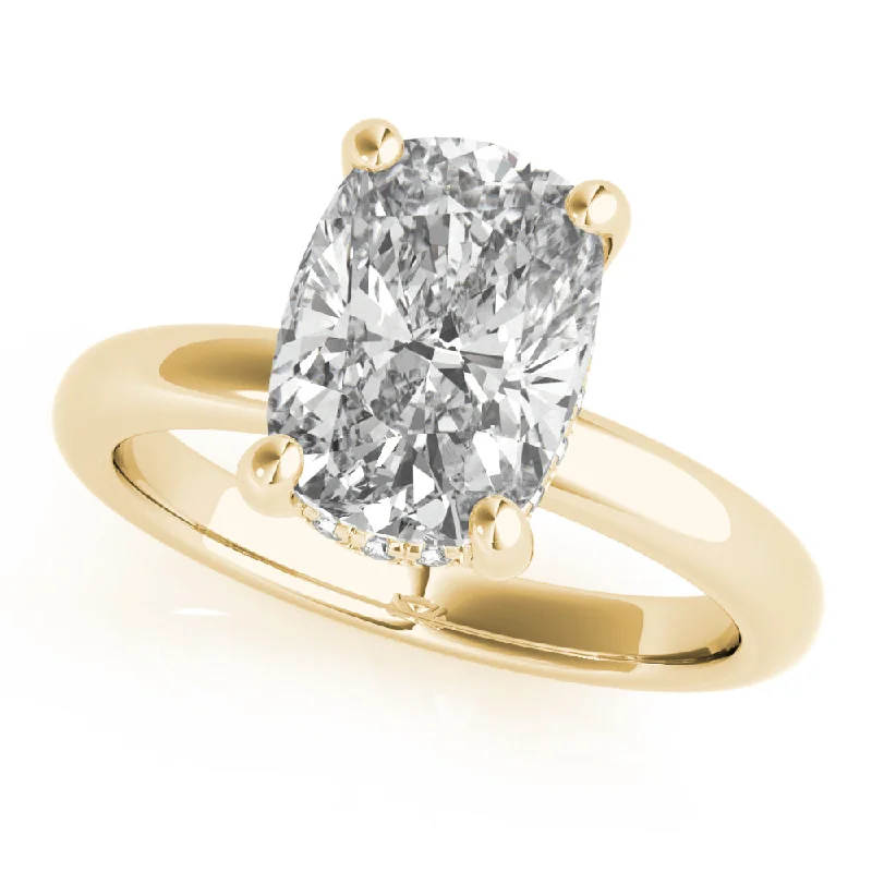 custom-made engagement rings-Noelle Elongated Cushion Diamond Engagement Ring Setting