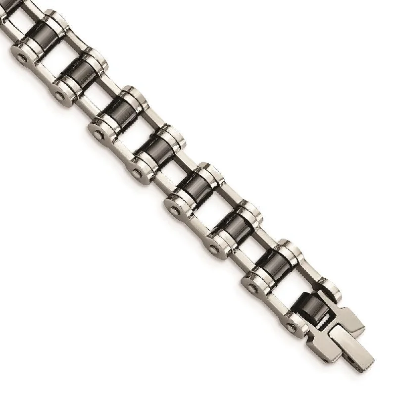 stretch bracelets for women-Stainless Steel Magnetic Links 8.5in Bracelet