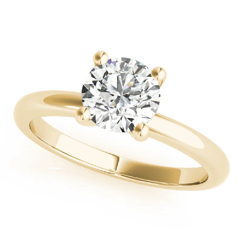 personalized engagement rings-Lara V-Prong Round Diamond Engagement Ring Setting