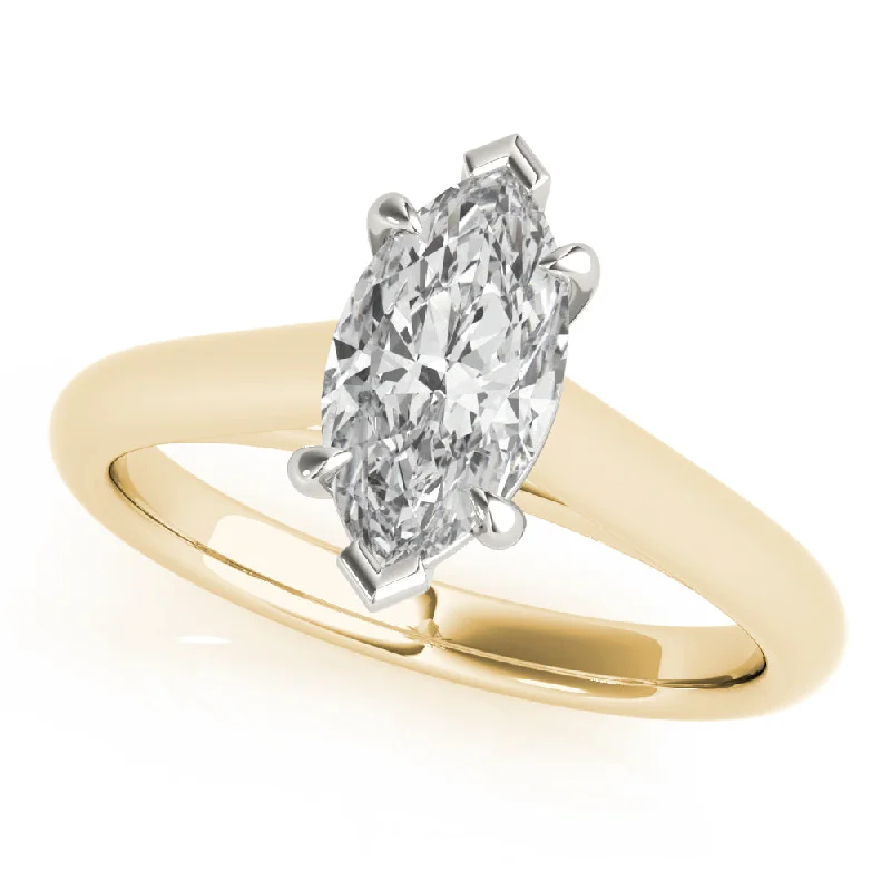 engagement rings with matching bands-Hannah Marquise Solitaire Engagement Ring Setting