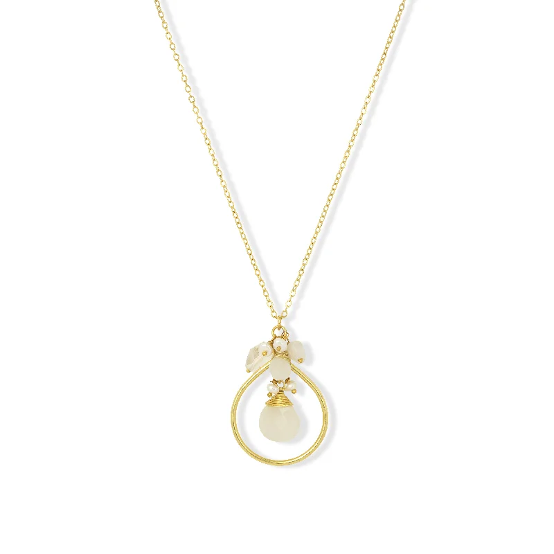 chic gold necklaces for women-Robin Necklace White