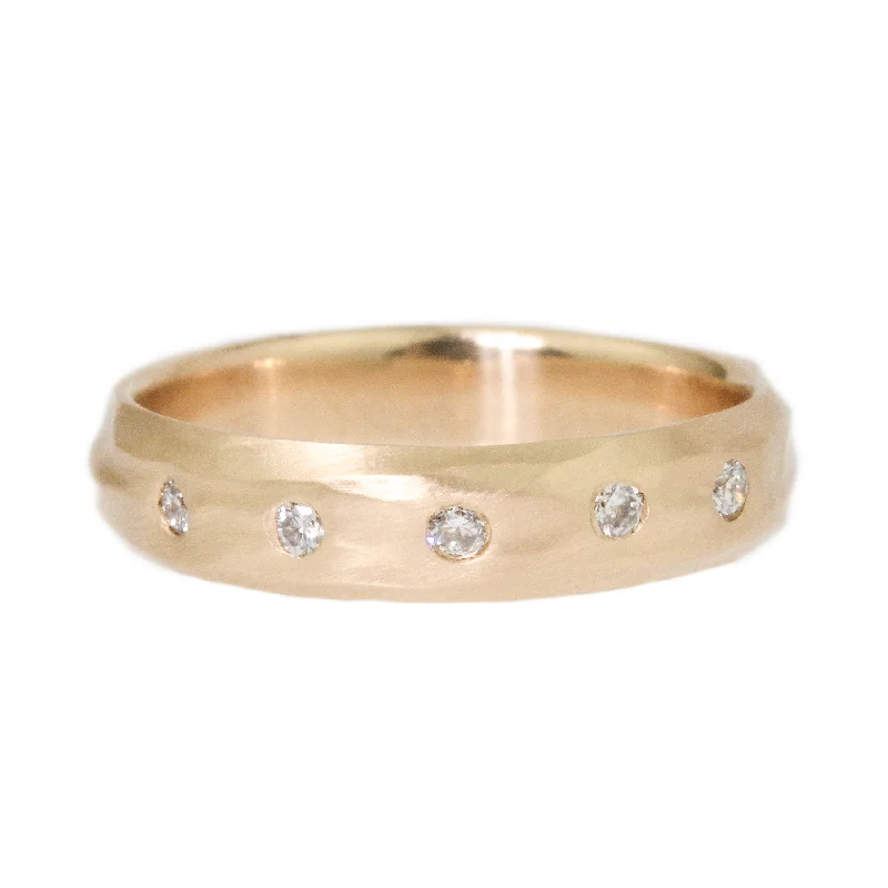 men's rings for women-Diamond Stream Band