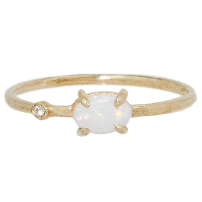 gold rings for women-Opal Wink Ring