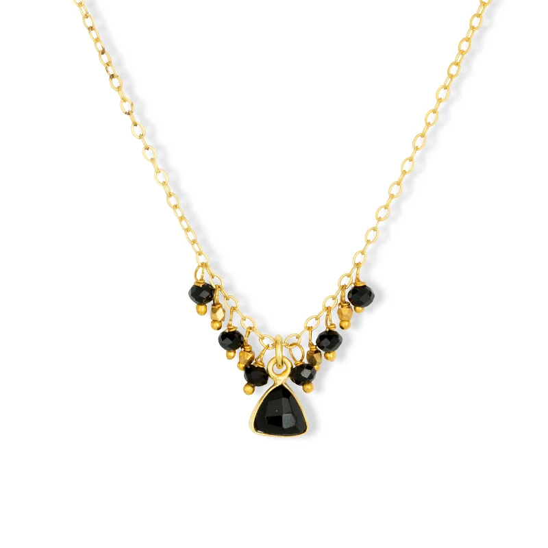 minimalist necklaces for women-Lacey Necklace Black