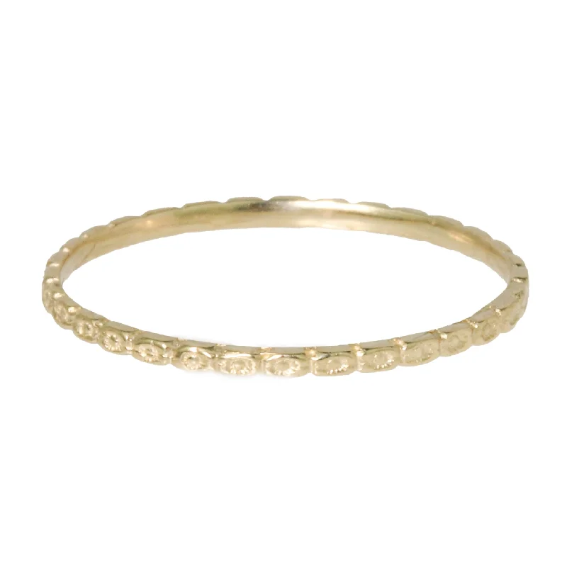 gold rings for women-Tiny Circle Stacking Band