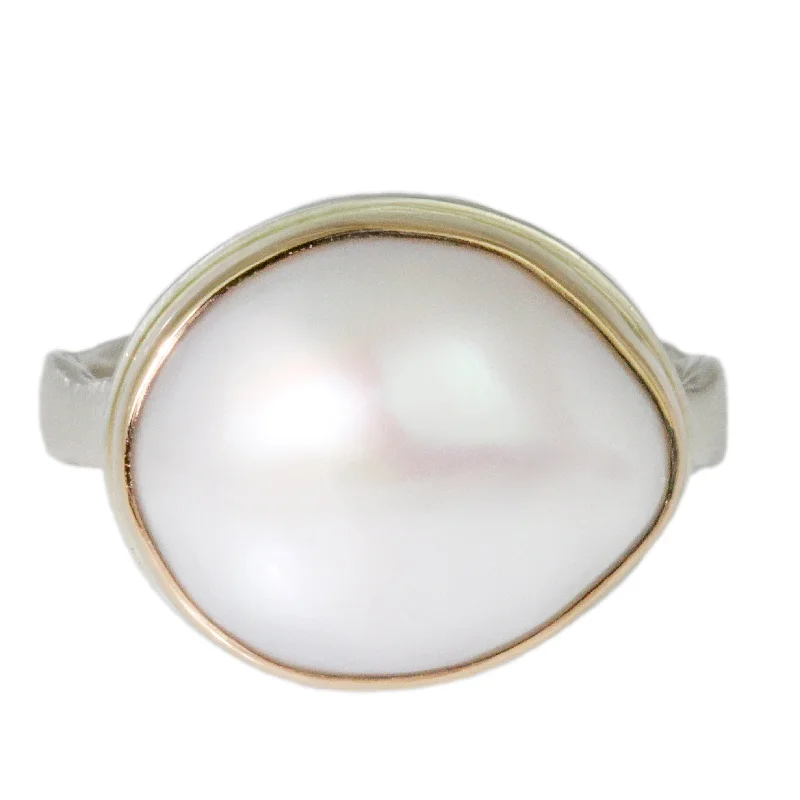 luxury diamond engagement rings-Cultured Pearl Ring