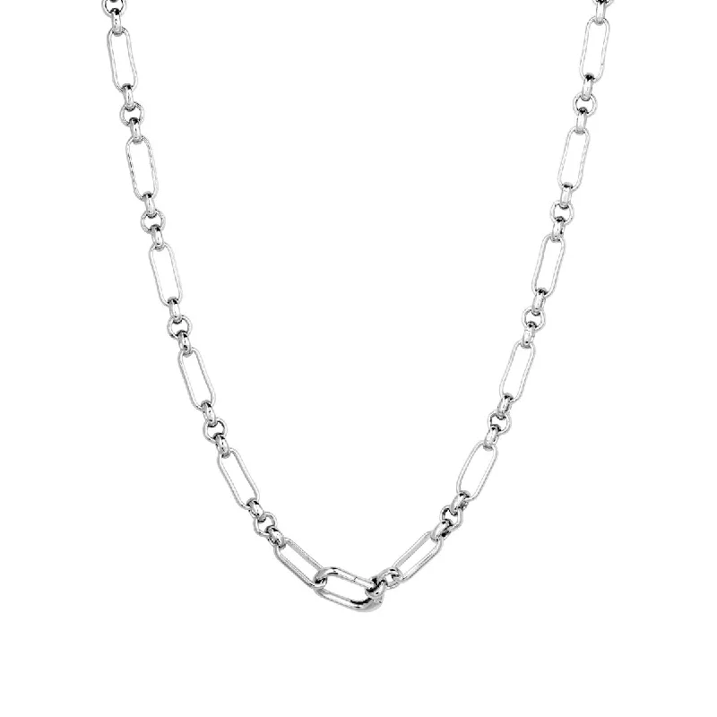 dainty chain necklaces for women-Silver Piaf Chain Necklace