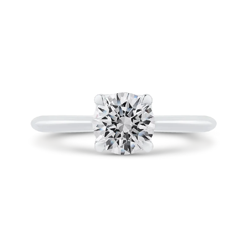 bridal set engagement rings-14K White Gold Solitaire Engagement Ring (Semi-Mount)