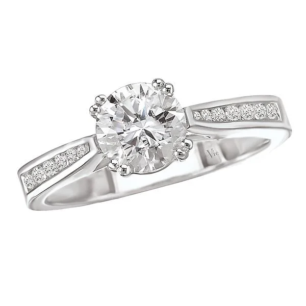 eco-friendly engagement rings-Peg Head Semi-Mount Diamond Ring