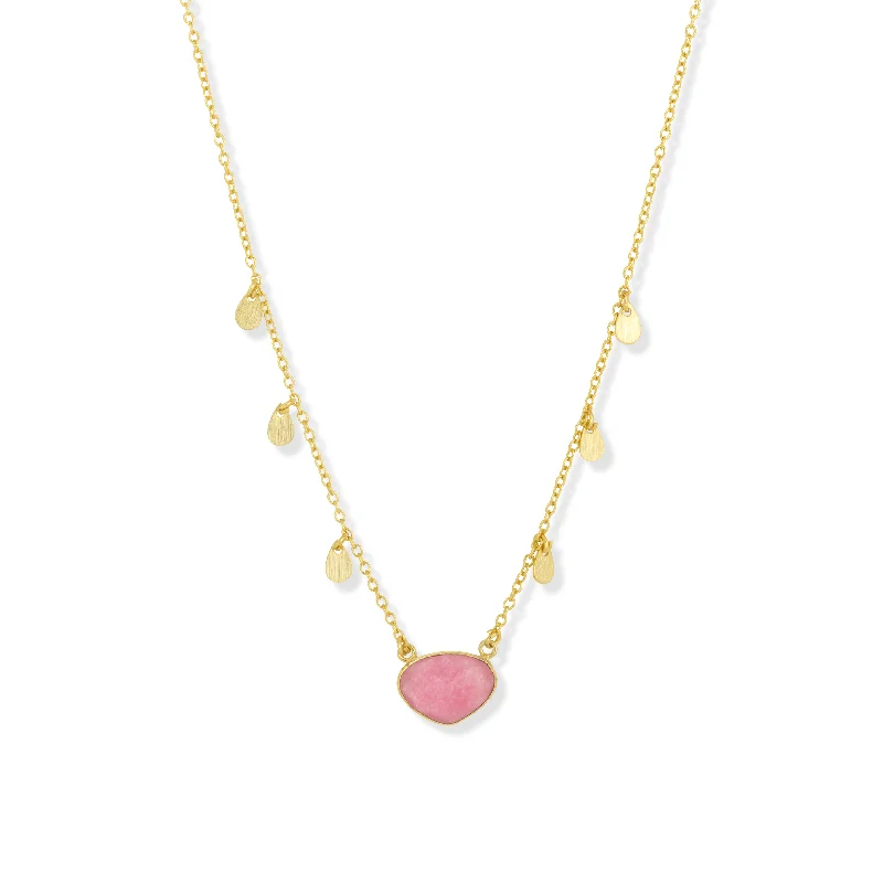 meaningful necklaces for women-Summer Necklace Pink Jade