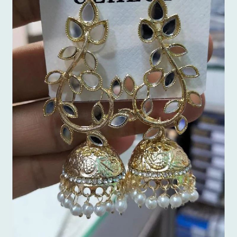 affordable diamond earrings for women-Manisha Jewellery Gold Plated Jhumki Earrings