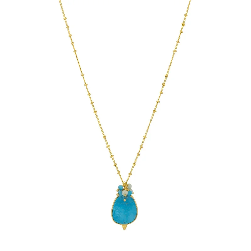 gold necklaces for women-Willow Turquoise Necklace