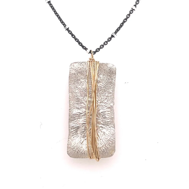 luxury pendant necklaces for women-Funky Rectangle Necklace  (RN704)