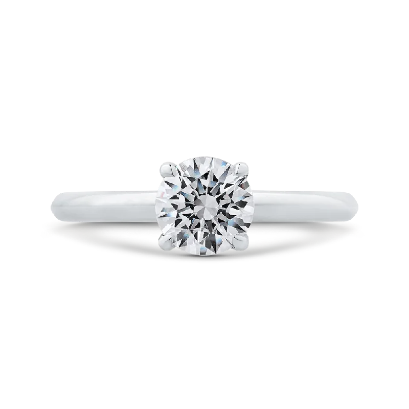 beautiful engagement rings-14K White Gold Solitaire Engagement Ring (Semi-Mount)