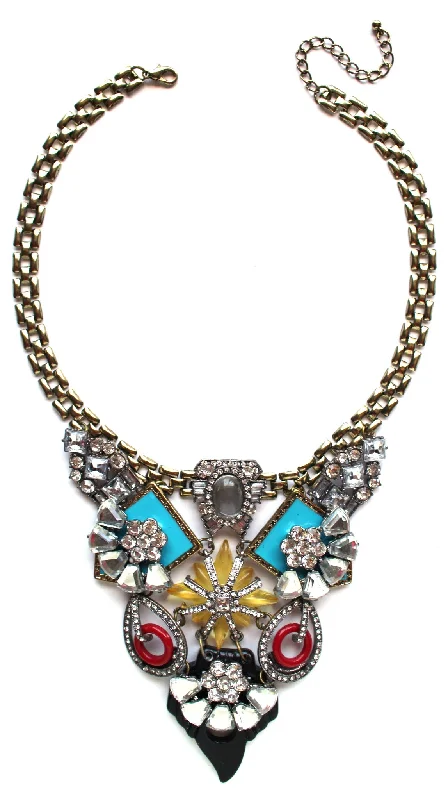 unique layered necklaces for women-Luxe Retro Elegance Statement Necklace