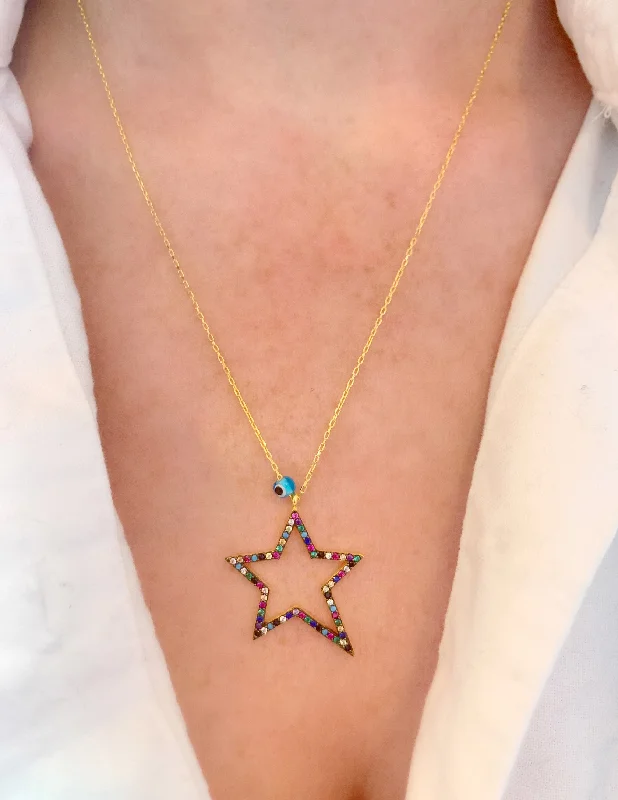 minimalist gold necklaces for women-Moody Star Necklace