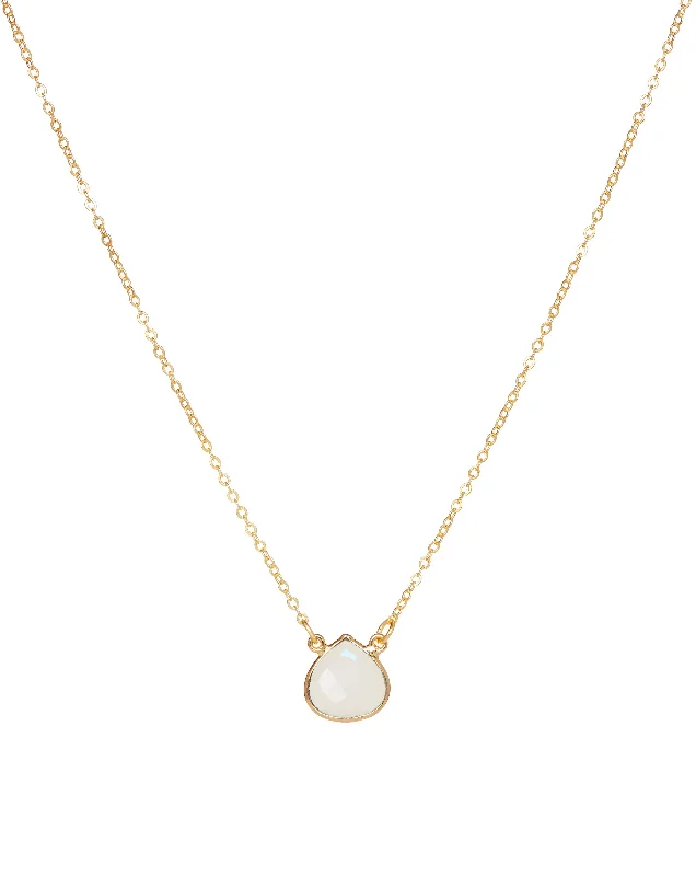 long necklaces for women-Cosmos  White Chalcedony Necklace