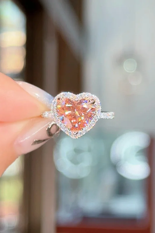 unique custom engagement rings-2.74ct FVP-VS1 Heart Lab Diamond Leilani