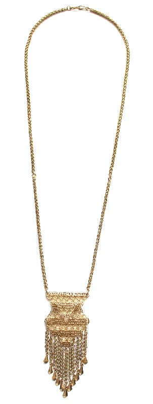 romantic necklaces for women-Golden Catcher Convertible Fringe Necklace