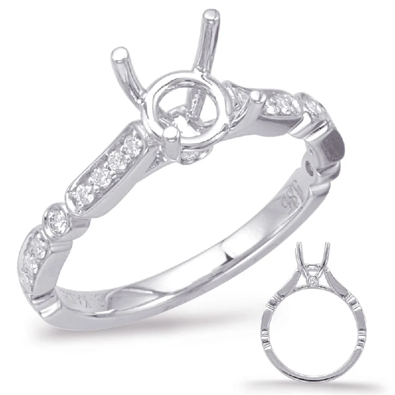 affordable wedding engagement rings-14k White Gold Mounting