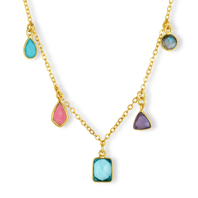 luxury necklaces for women-Aubrey Charm Necklace Multi