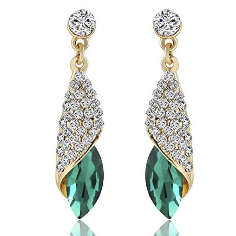 trendy earrings for women-Mahi Endearing Drop Earrings with Crystal