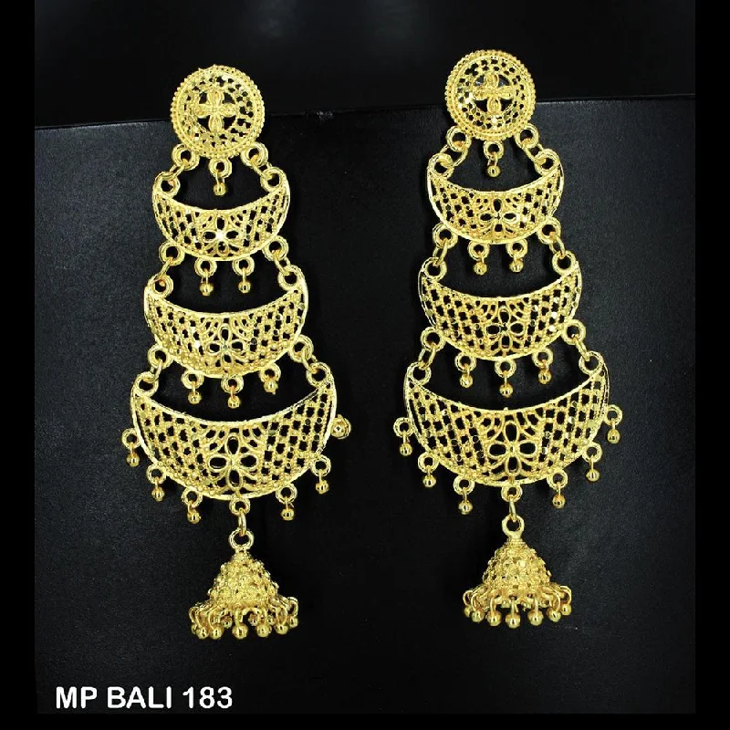 long drop earrings for women-Mahavir Forming Gold Plated Dangler Earrings  - MP BALI 183