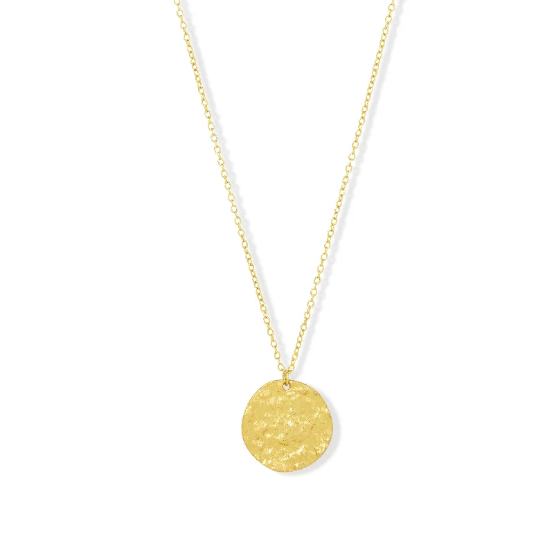 summer necklaces for women-Harmonia Short Gold Coin Necklace