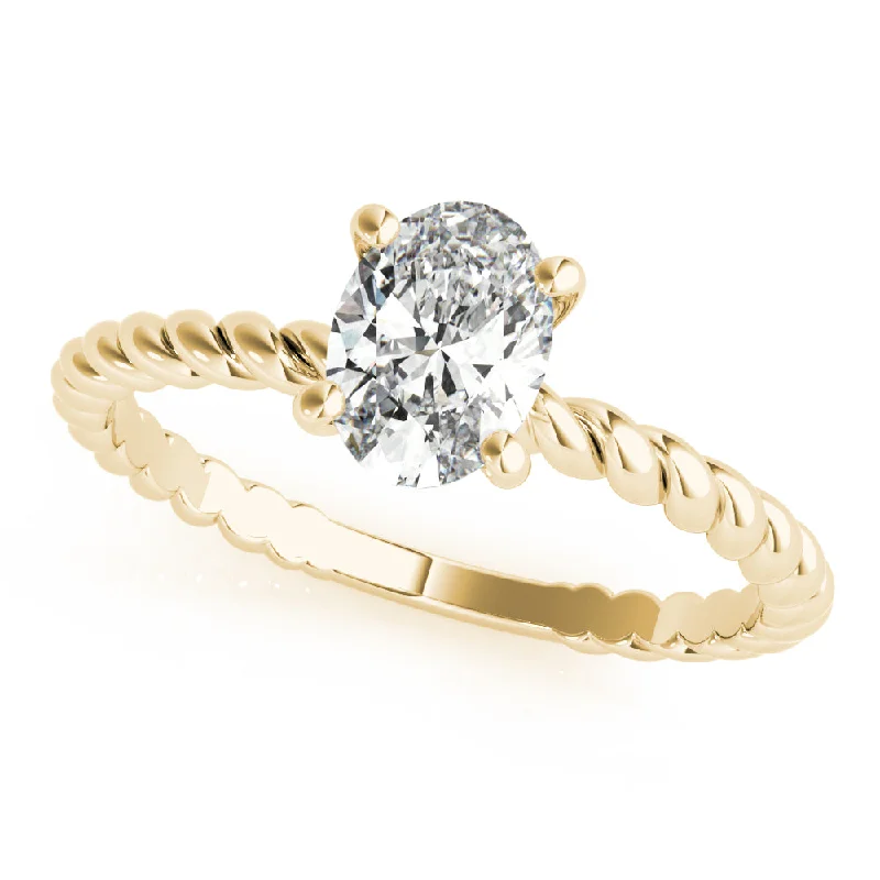 luxurious diamond engagement rings-Megan Oval Twist Engagement Ring Setting