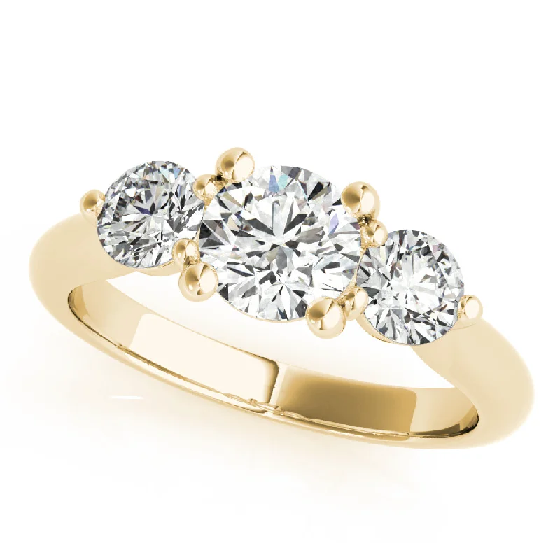 classic engagement rings-Charlotte Midi Round Trilogy Diamond Engagement Ring Setting