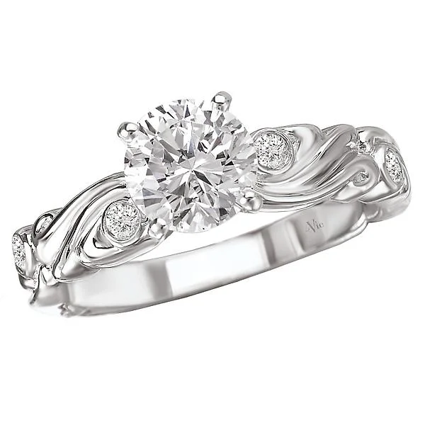 heirloom engagement rings-Peg Head Semi-Mount Diamond Ring