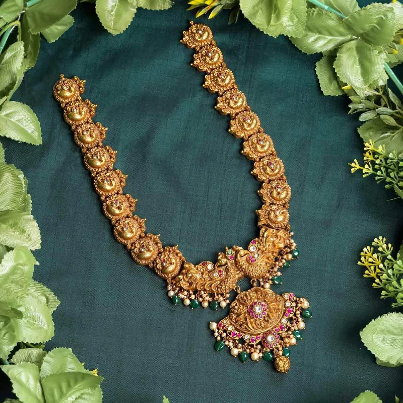 statement necklaces for women-Deep Nagas Peacock Necklace