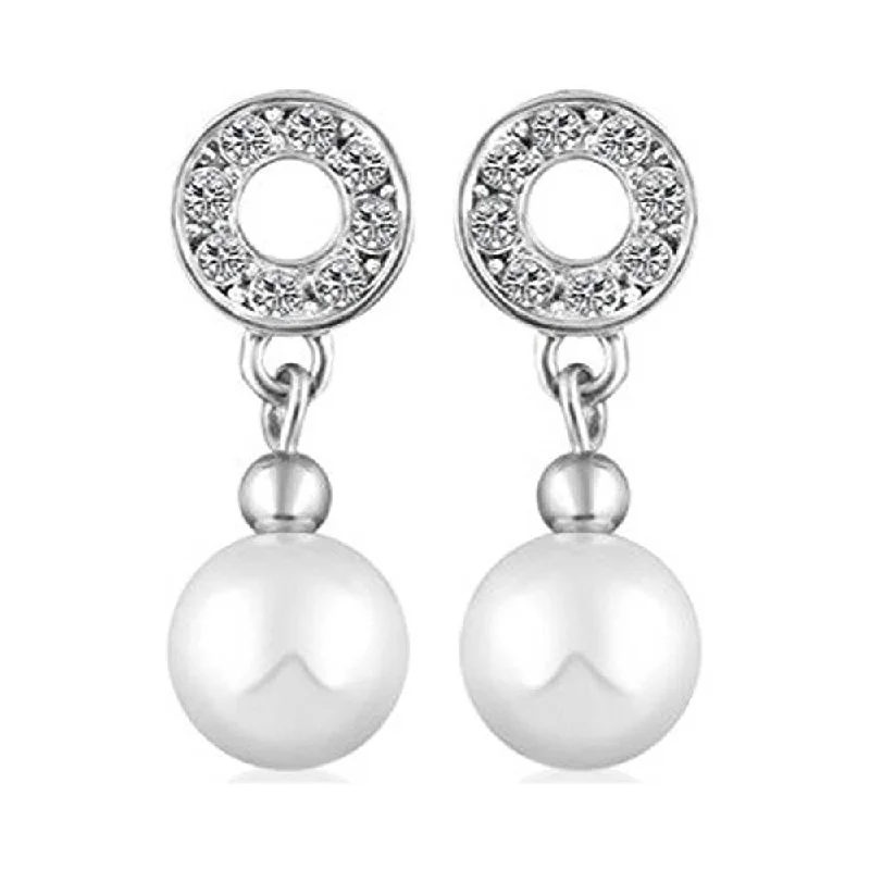 boho earrings for women-Mahi Mesmerising Pearl Drop Earrings