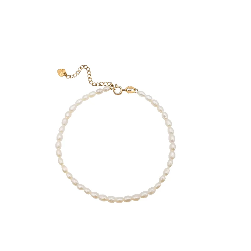 infinity bracelets for women-Camilla Pearl Bracelet | Gold