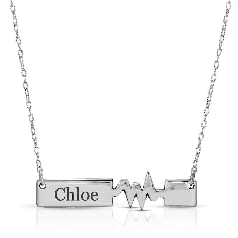 white gold necklaces for women-Connected Heartbeat Necklace