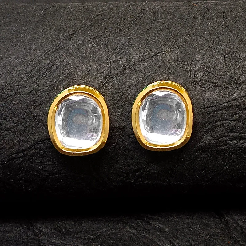 geometric stud earrings for women-Bhavi Jewels Gold Plated Stud Earrings