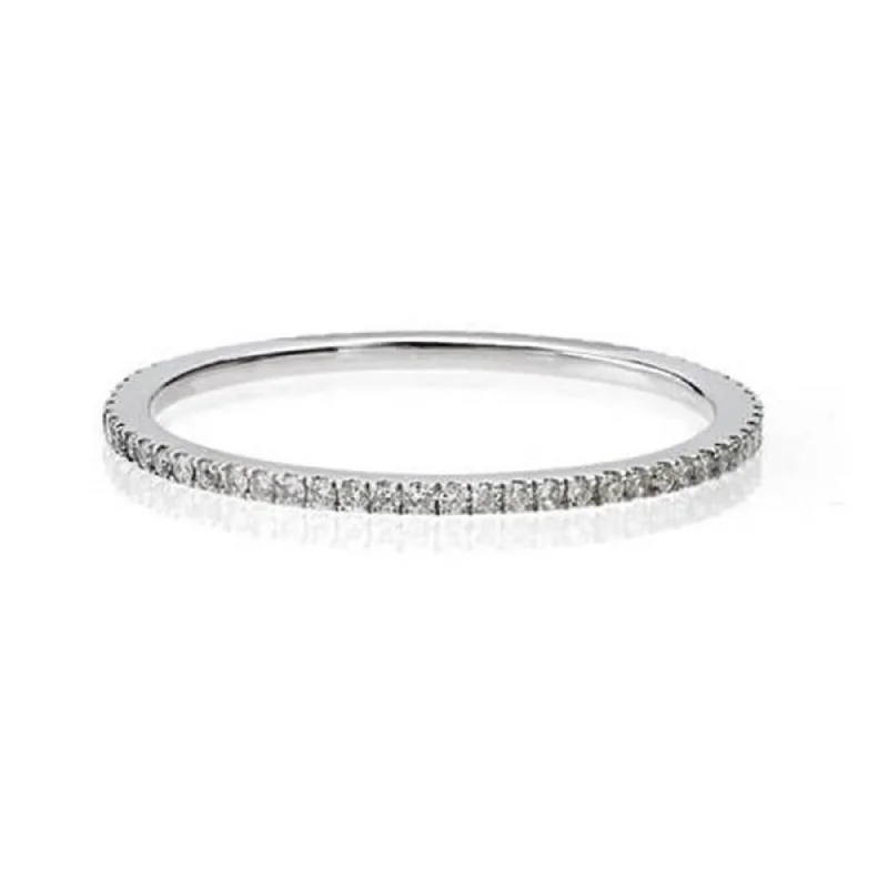 matching engagement rings-Micro Pave Diamond Band