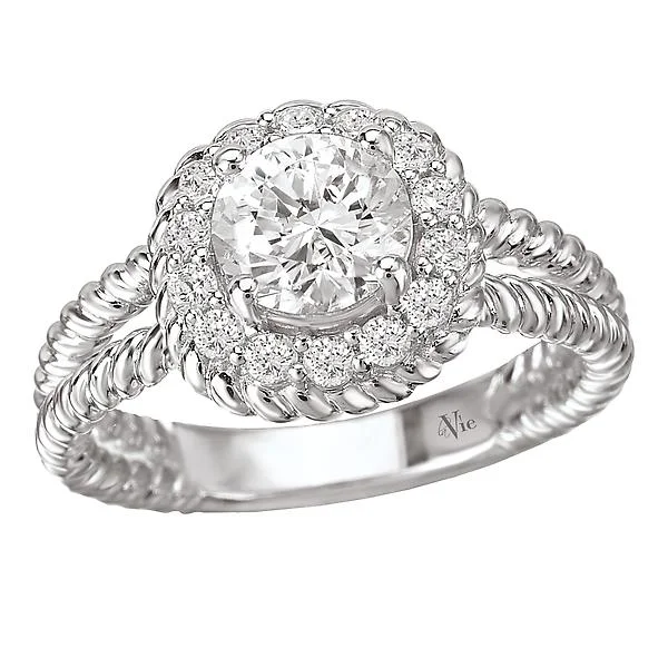 timeless engagement rings-Split Shank Semi-Mount Diamond Ring